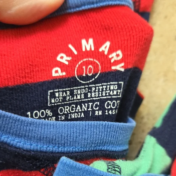 Priamry Striped Pajamas, Set Of 3, Size 10 - Picture 3 of 10